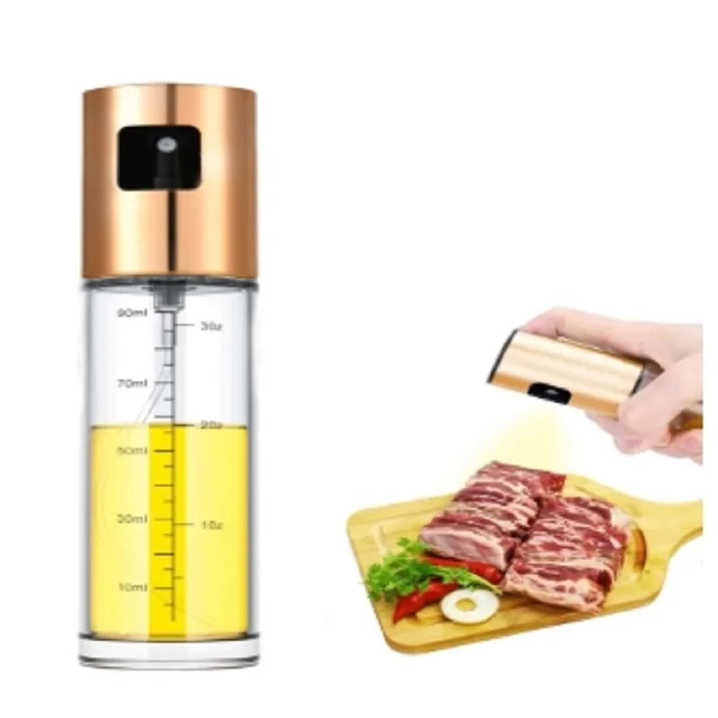 1PC 300ML Olive Oil Spray Bottle Kitchen, Soy Sauce Vinegar Seasoning Container Dispenser for Camping BBQ Roasting Cooking Salad