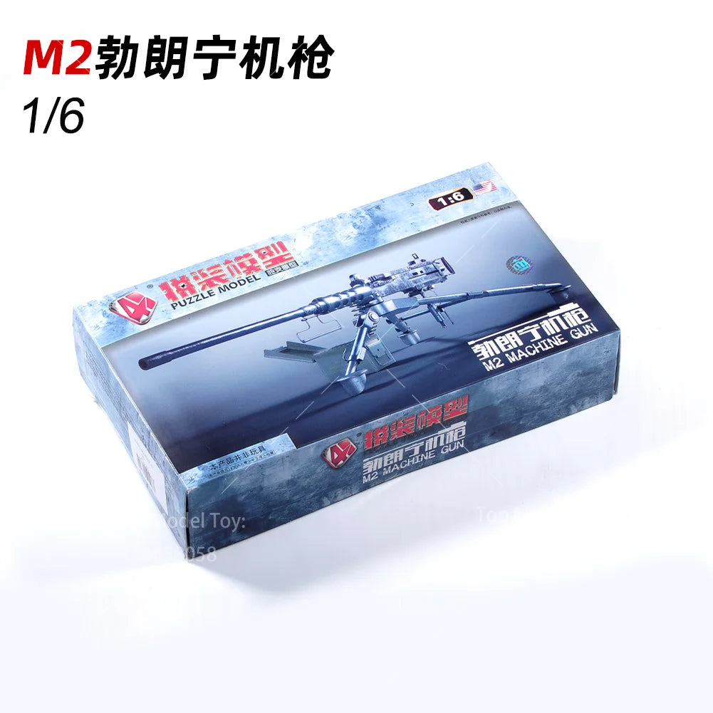 1/6 Scale M2 Heavy Machine Gun 4D Assemble Model US Army Weapon Accesssories Toys for Soldier Action Figure Body Dolls Toy