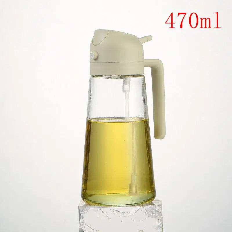 1PC 300ML Olive Oil Spray Bottle Kitchen, Soy Sauce Vinegar Seasoning Container Dispenser for Camping BBQ Roasting Cooking Salad