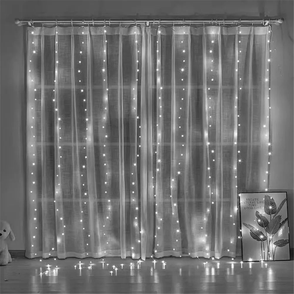 1pc USB 3x3/3*2/3*1 LED Curtain Bedroom Lights Christmas Garland Fairy Light Festoon Wedding Home Bedroom Decoration Lighting