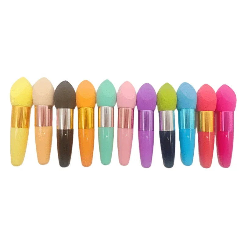 1PC Mushroom Head Makeup Brushes Women Make Up Beauty Foundation Sponge Powder Puff With Handle Smooth Shaped Cosmetic Tool