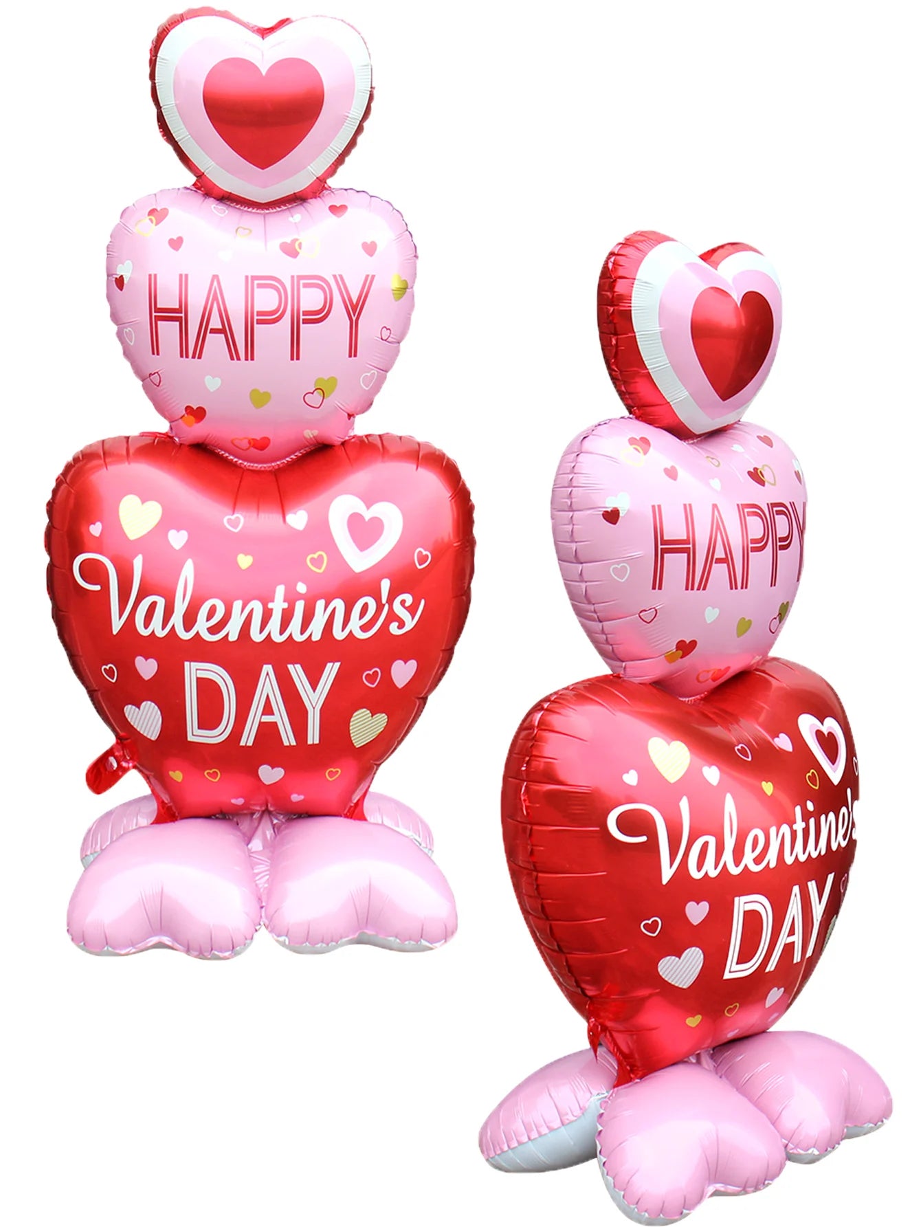 1pc Base Stand Happy Valentine's Day Heart to Heart Balloons Love Heart Bear Balloon wedding Valentine's Day Decorations