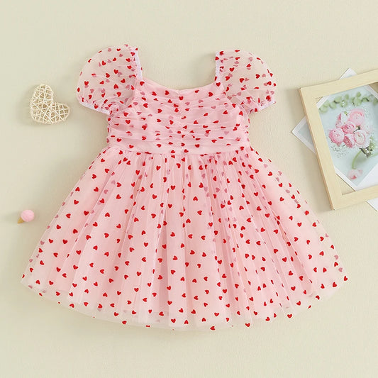 2023-10-20 Lioraitiin 6M-4Y Cute Baby Girl Valentine’s Day Dress Heart