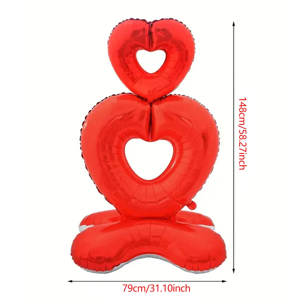 1pc Base Stand Happy Valentine's Day Heart to Heart Balloons Love Heart Bear Balloon wedding Valentine's Day Decorations