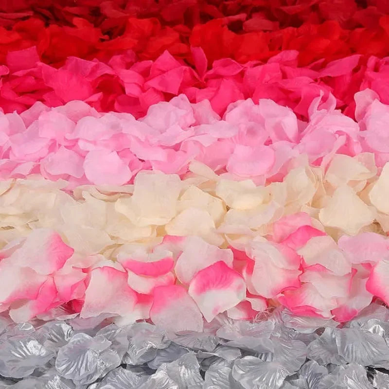 1000/2000Pcs Artificial Fake Rose Petals For Valentines Day Wedding Party Romantic Decoration