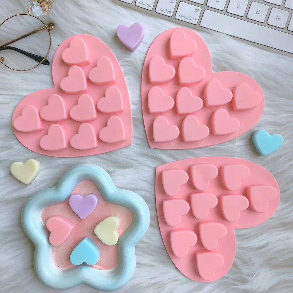 10 holes heart chocolate jelly baking tools love shape biscuit