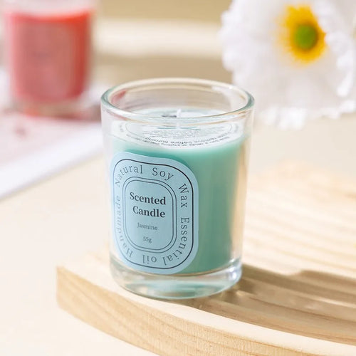 1Pcs Scented Candles Multi-Color Soy Wax Glass Votive Candle for Home