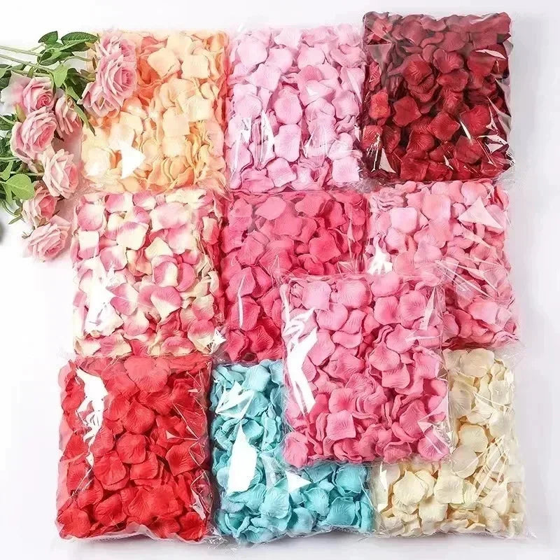 1000/2000Pcs Artificial Fake Rose Petals For Valentines Day Wedding Party Romantic Decoration