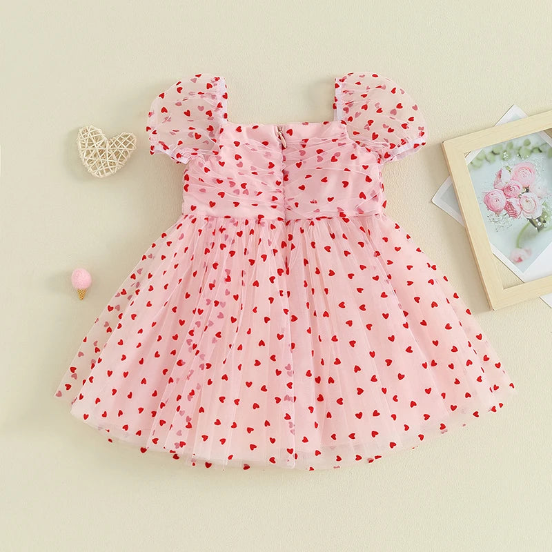 2023-10-20 Lioraitiin 6M-4Y Cute Baby Girl Valentine’s Day Dress Heart