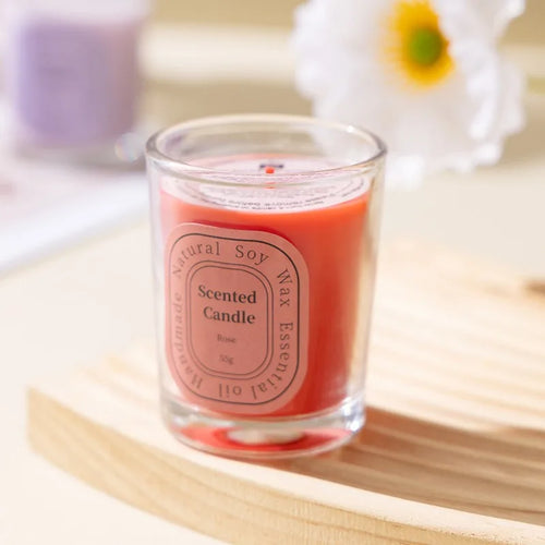 1Pcs Scented Candles Multi-Color Soy Wax Glass Votive Candle for Home