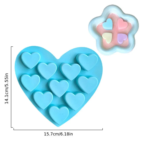 10 holes heart chocolate jelly baking tools love shape biscuit