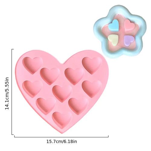 10 holes heart chocolate jelly baking tools love shape biscuit