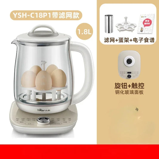 220V Automatic Herbal Medicine Pot, Thickened Glass Kettle for Home and Office, Multi-functional Brewing and Boiling