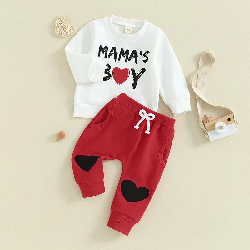 2023-09-23 Lioraitiin 0-3Y Toddler Baby Boy Valentine’s Day Outfits