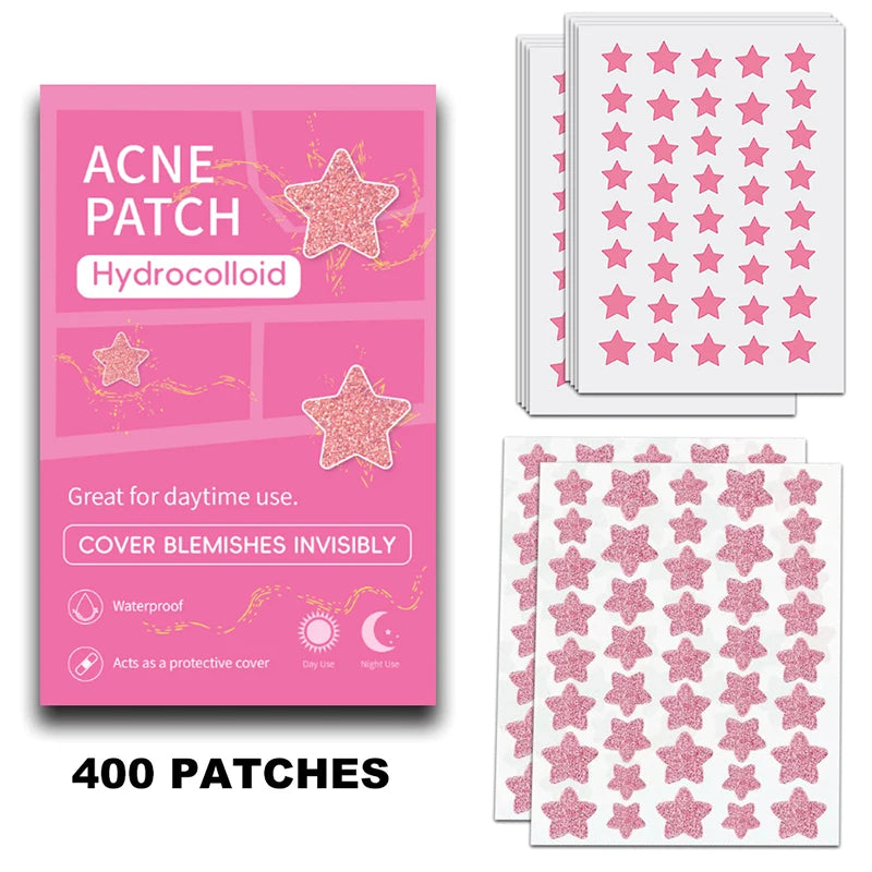 180/400Pcs Acne Pimple Patch Sticker Waterproof Acne Treatment Pimple Remover Tool Facial Mask SkinCare Hidden Pimple