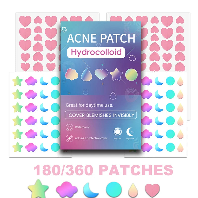 180/400Pcs Acne Pimple Patch Sticker Waterproof Acne Treatment Pimple Remover Tool Facial Mask SkinCare Hidden Pimple