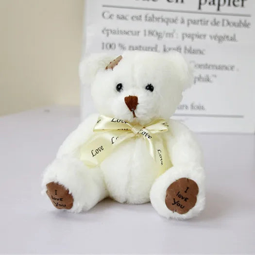 1pc 18cm Cute Bear Dolls Lovely Teddy Bear Stuffed Toy Soft Bear Toy Boys Girls Birthday Brinquedos Wedding Gifts