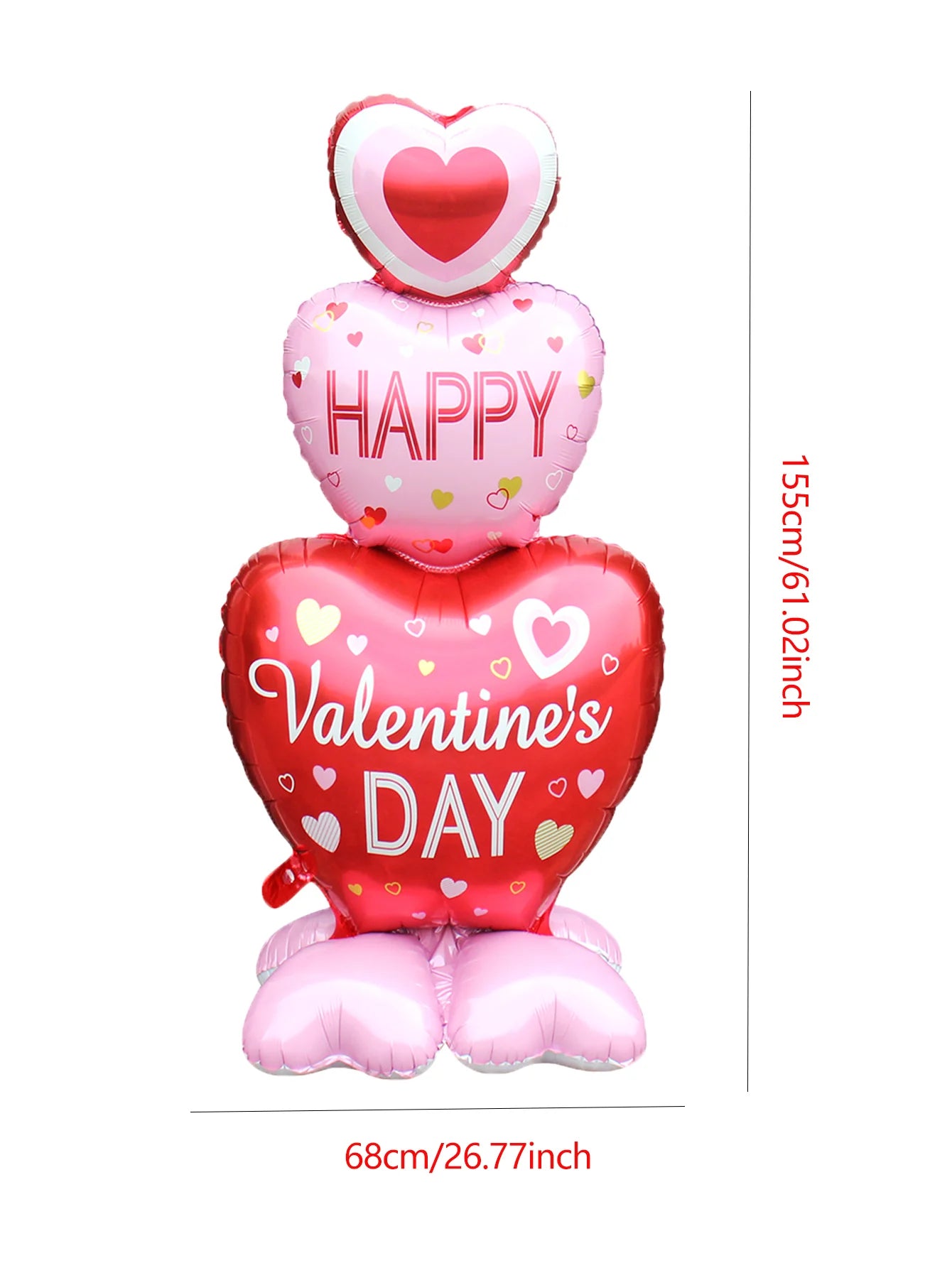 1pc Base Stand Happy Valentine's Day Heart to Heart Balloons Love Heart Bear Balloon wedding Valentine's Day Decorations