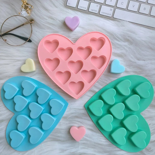 10 holes heart chocolate jelly baking tools love shape biscuit