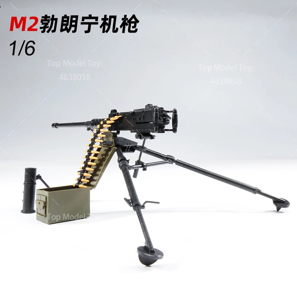 1/6 Scale M2 Heavy Machine Gun 4D Assemble Model US Army Weapon Accesssories Toys for Soldier Action Figure Body Dolls Toy