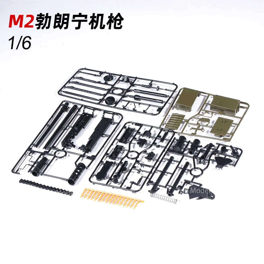 1/6 Scale M2 Heavy Machine Gun 4D Assemble Model US Army Weapon Accesssories Toys for Soldier Action Figure Body Dolls Toy